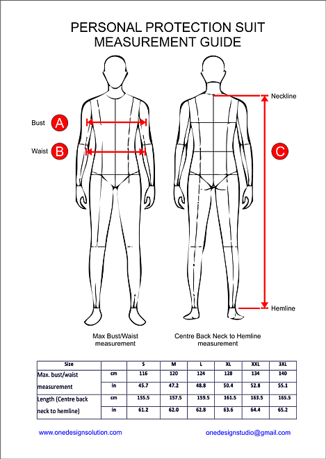 DIY Personal Protection Suit Measurement Guide